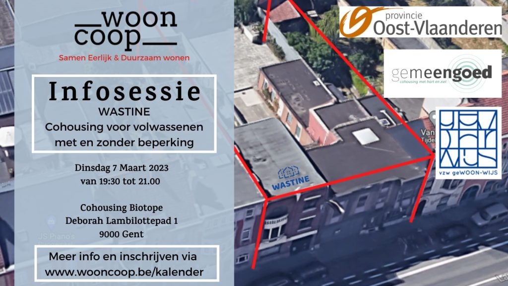 Inclusieve cohousing Wastine Gent coöperatief wonen wooncoop