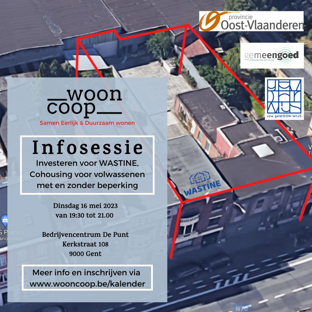 Wastine inclusief wonen coöperatief wonen Gent wooncoop