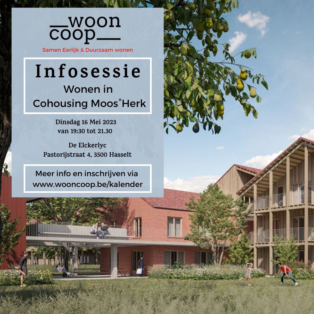 wonen in cohousing Moosherk, hasselt. coöperatief wonen met wooncoop