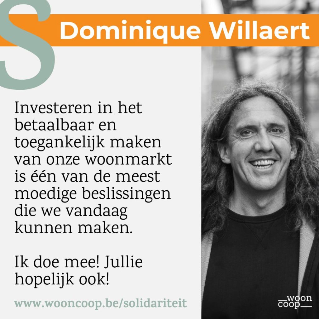 Dominique Willaert wooncoop Gent Samen solidair Bellefleur solidair