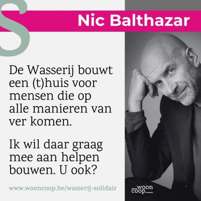 Nic Balthazar wooncoop De Wasserij solidair