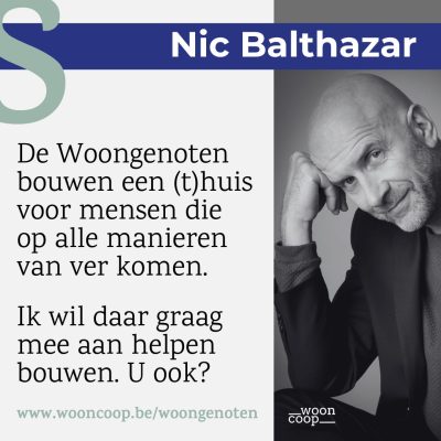 Nic Balthazar wooncoop solidair De Woongenoten